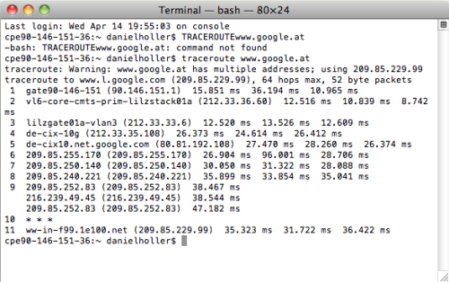 traceroute www.google.at